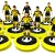 Subbuteo Andrew Table Soccer Borussia Dortmund 1996-97 on Classic Lightweight bases